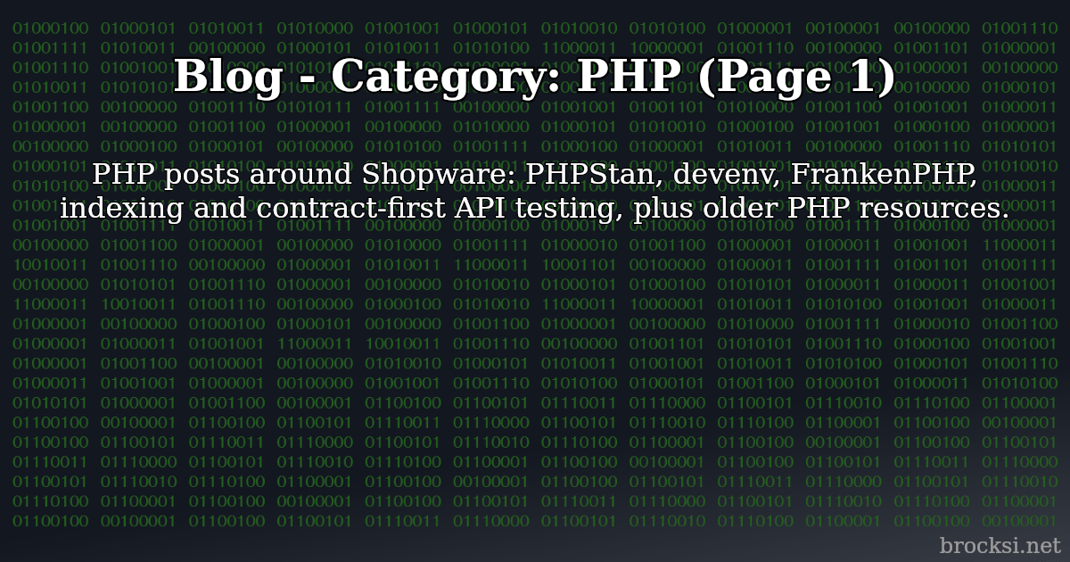 Blog Page 1.net Blog - Category: PHP (Page 1) - BrocksiNet
